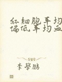 红细胞平均体积偏低平均血红蛋白量偏低