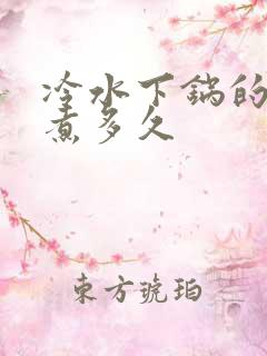 冷水下锅的玉米煮多久