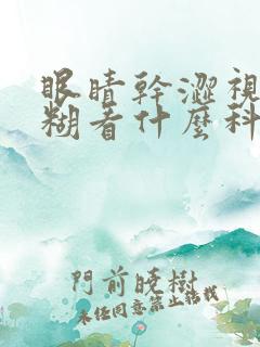 眼睛干涩视力模糊看什么科