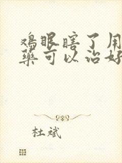 鸡眼瞎了用什么药可以治好