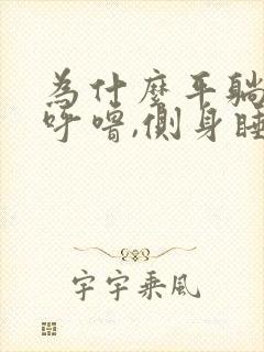 为什么平躺就打呼噜,侧身睡就不打