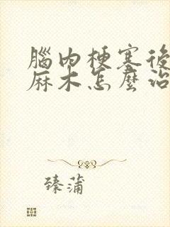 脑内梗塞后手脚麻木怎么治