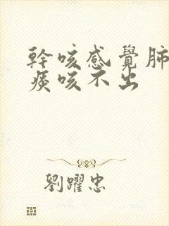 干咳感觉肺里有痰咳不出