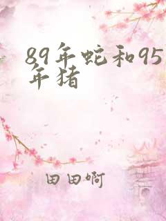 89年蛇和95年猪