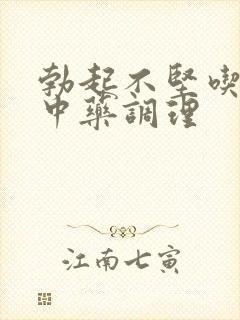 勃起不坚吃什么中药调理