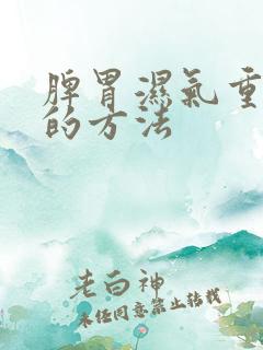 脾胃湿气重祛除的方法