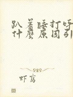 趴着睡打呼噜是什么原因引起的