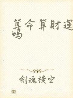 算命算财运的准吗