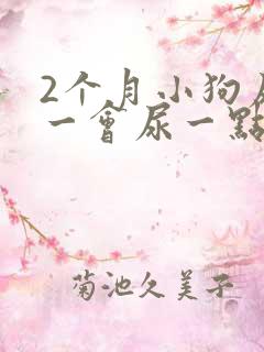 2个月小狗尿频一会尿一点