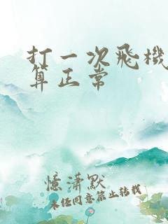 打一次飞机多久算正常