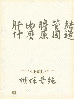 肝内胆管结石是什么原因造成