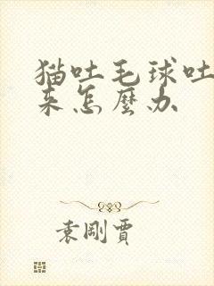 猫吐毛球吐不出来怎么办