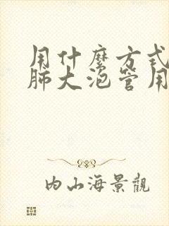 用什么方式医治肺大泡管用