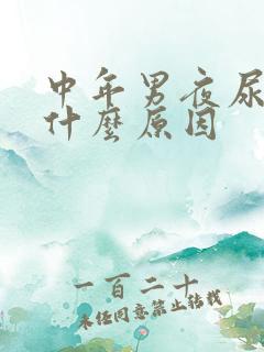 中年男夜尿多是什么原因