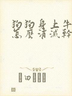 狗狗身上牛蜱虫怎么消灭干净