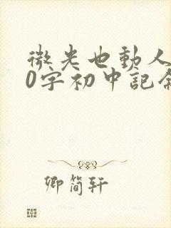 微光也动人800字初中记叙文