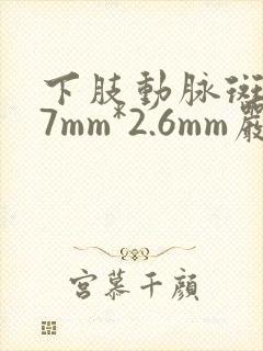 下肢动脉斑块17mm*2.6mm严重吗