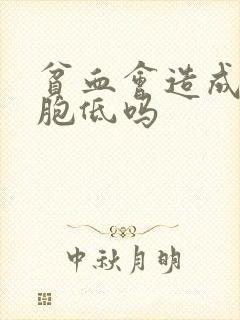 贫血会造成白细胞低吗