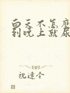 白天不怎么尿一到晚上就尿频