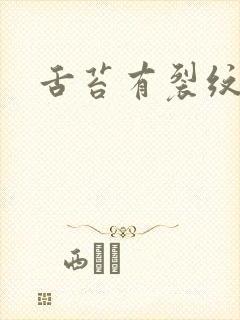 舌苔有裂纹厚腻