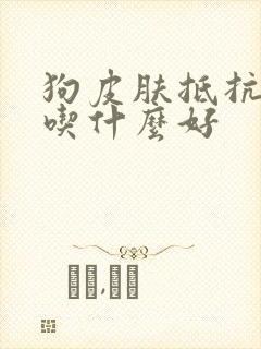 狗皮肤抵抗力差吃什么好