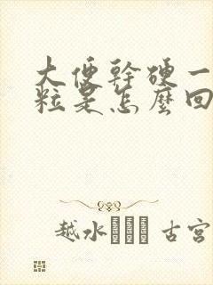 大便干硬一粒一粒是怎么回事