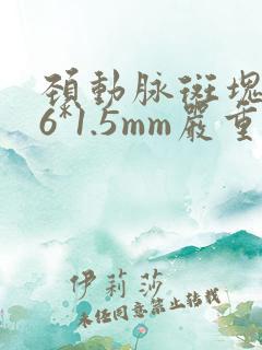 颈动脉斑块4.6*1.5mm严重吗