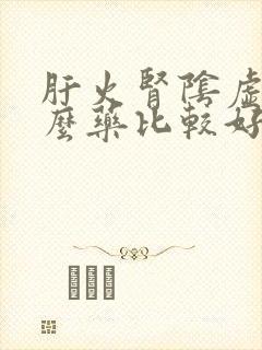 肝火肾阴虚吃什么药比较好