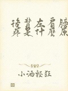 后背左肩膀下边疼是什么原因