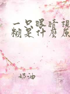 一只眼睛视力模糊是什么原因