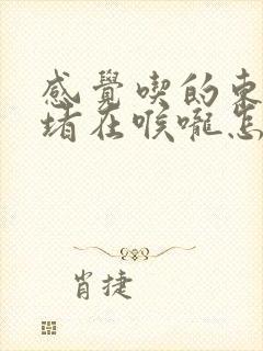 感觉吃的东西都堵在喉咙怎么办