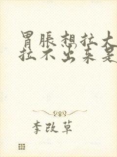 胃胀想拉大便又拉不出来是什么原因