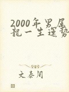 2000年男属龙一生运势