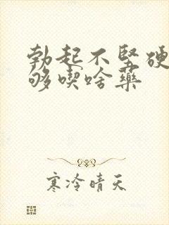 勃起不坚硬度不够吃啥药