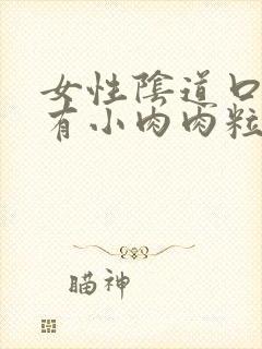 女性阴道口里面有小肉肉粒