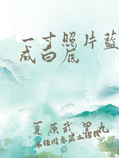 一寸照片蓝底变成白底