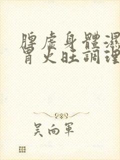 脾虚身体湿气重胃火旺调理