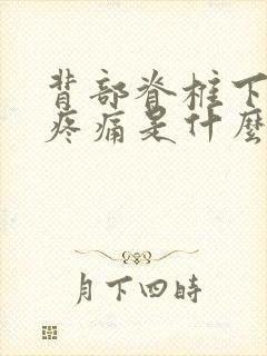 背部脊椎下部位疼痛是什么原因