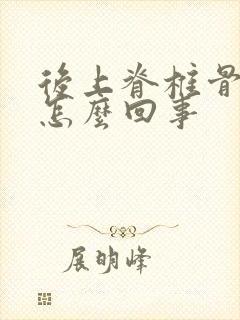 后上脊椎骨疼是怎么回事