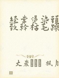 经常烫染头发导致干枯毛躁怎么办