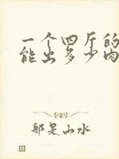 一个四斤的榴莲能出多少肉