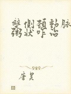 双侧颈动脉斑块粥状咋治