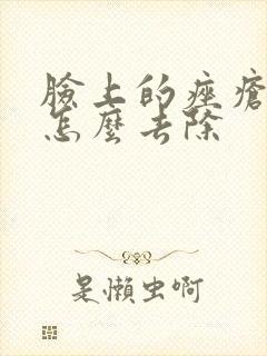 脸上的痤疮疤痕怎么去除