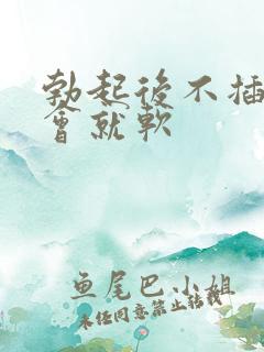 勃起后不插入一会就软