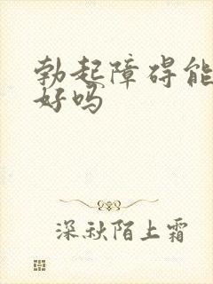 勃起障碍能治得好吗