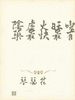 阴虚火旺吃什么药最快最有效