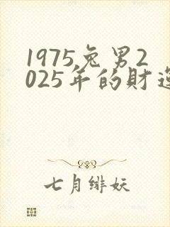 1975兔男2025年的财运