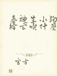 泰迪生小狗以后给它吃什么