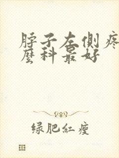 脖子左侧疼挂什么科最好