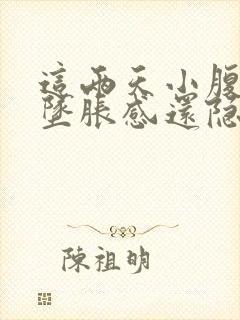 这两天小腹有点坠胀感还隐隐作痛